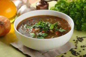 Суп из зеленой чечевицы