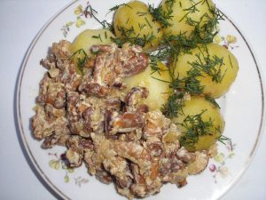 Лисички с картошкой